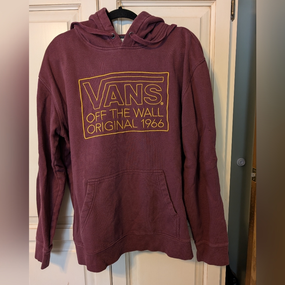Vans Off The Wall Original 1966 Logo Men's Maroon Pullover Hoodie